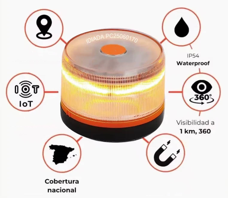⭐Recomendación de la DGT⭐Luz de Emergencia V16 DGT 3.0 – Aprobada 2026, Magnética IP54 – Cumple con la Normativa 2026