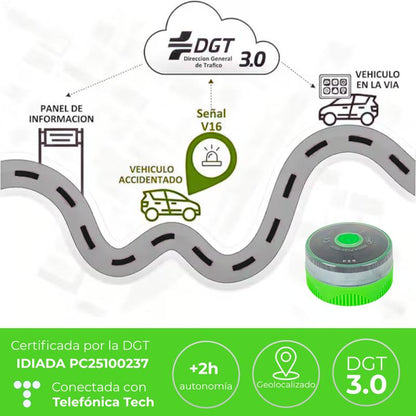 ⭐⭐Especial de Navidad: 80% DE DESCUENTO⭐⭐Baliza V16 | 2ª GENERACION Geolocalización DGT 3.0 | Luz Emergencia Coche Homologado DGT | SIM y Datos Pagados hasta 2038