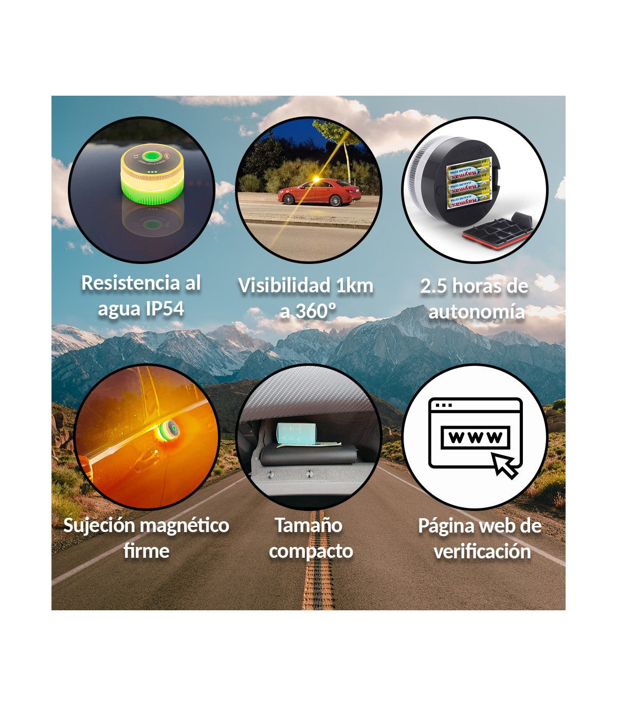 ⭐⭐Especial de Navidad: 80% DE DESCUENTO⭐⭐Baliza V16 | 2ª GENERACION Geolocalización DGT 3.0 | Luz Emergencia Coche Homologado DGT | SIM y Datos Pagados hasta 2038