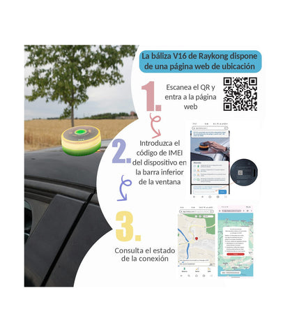 ⭐⭐Especial de Navidad: 80% DE DESCUENTO⭐⭐Baliza V16 | 2ª GENERACION Geolocalización DGT 3.0 | Luz Emergencia Coche Homologado DGT | SIM y Datos Pagados hasta 2038