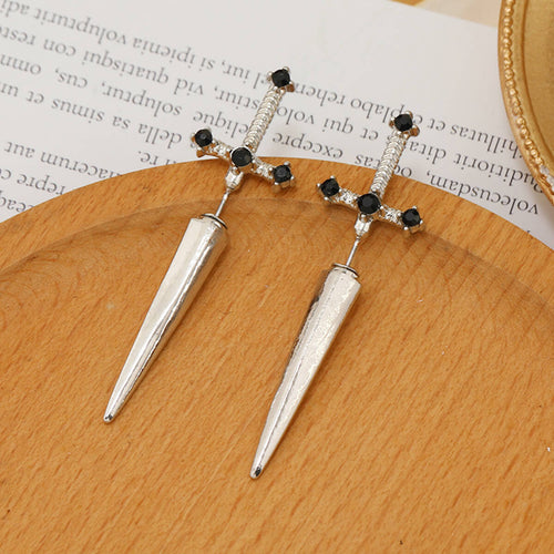 GOTHIC SWORD EARRINGS (PAIR)